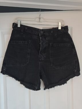 We The Free Palmer Shorts Black Denim Women's Shorts